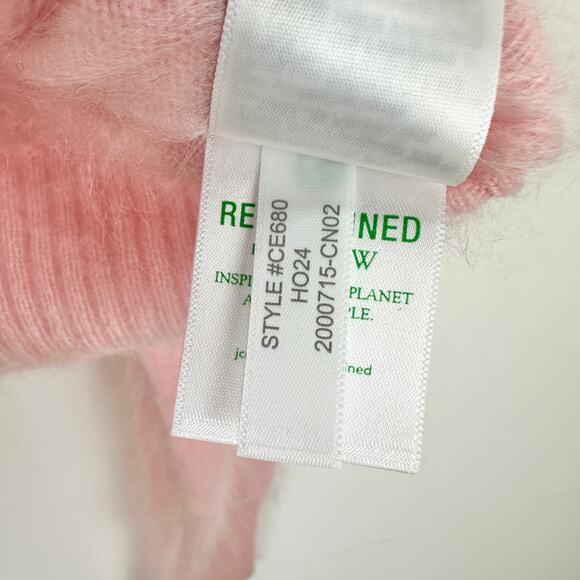 NEW J.Crew Brushed Cashmere Cropped Cardigan Sweater Classic Fitted Pink Medium - Picture 8 of 11